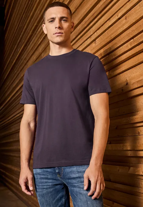 T-shirt basique en couleur unie bordeaux red