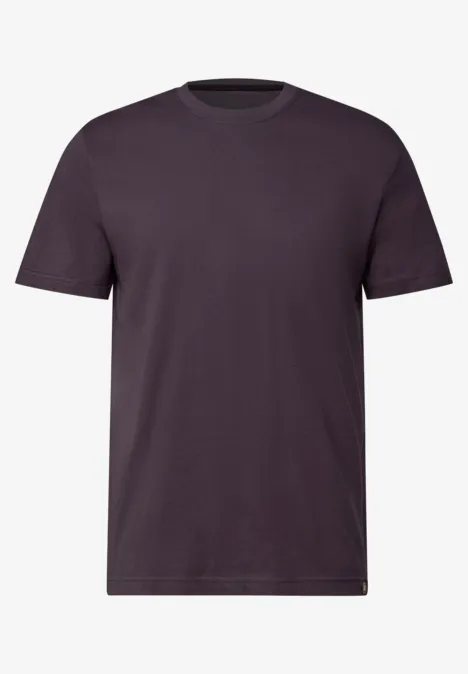 Basic T-Shirt in Unifarbe bordeaux red