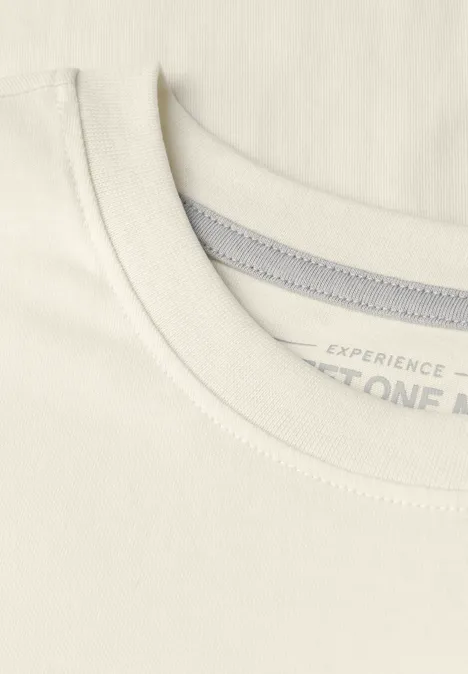 Basic T-Shirt in Unifarbe arctic beige