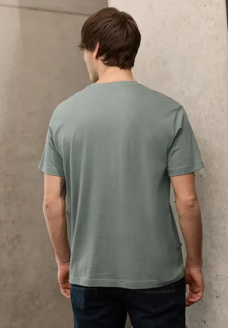 Basic T-Shirt in Unifarbe dusty mint