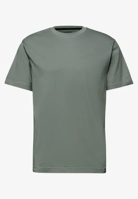 Basic T-Shirt in Unifarbe dusty mint
