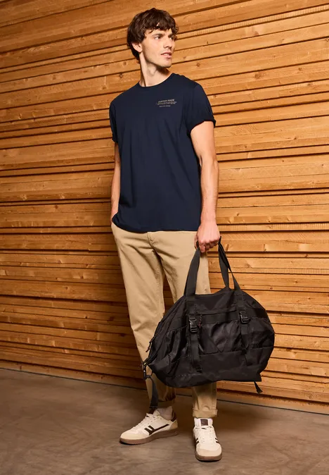 T-shirt basique avec détail imprimé night blue
