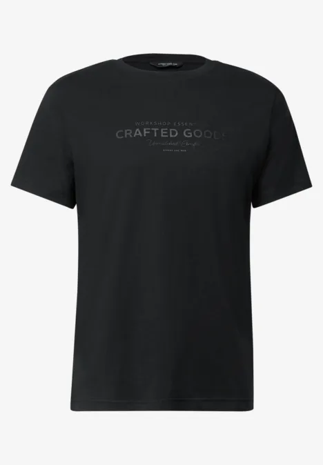 Softes T-Shirt mit Wording Black