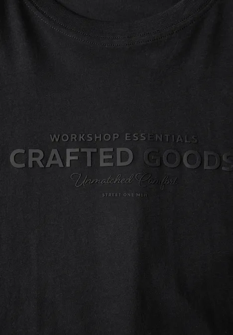Softes T-Shirt mit Wording Black