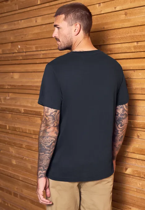 Softes T-Shirt mit Wording night blue