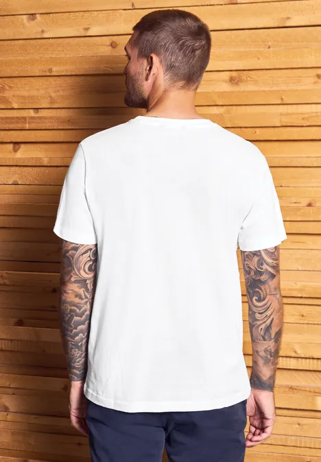 Softes T-Shirt mit Wording bright white
