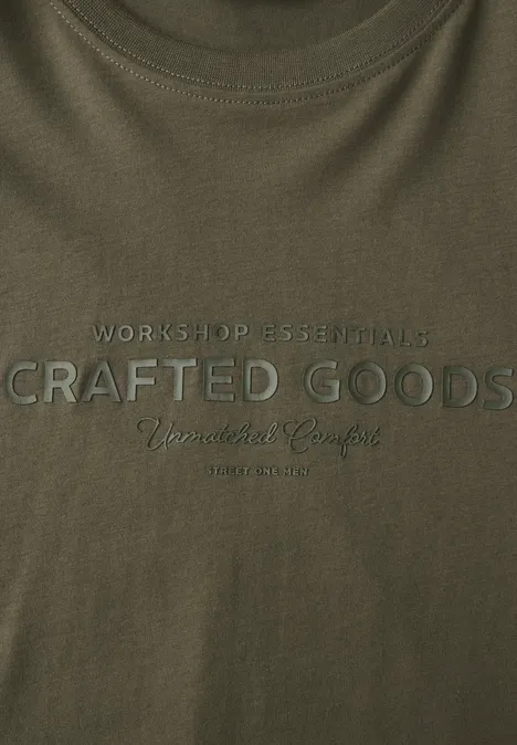 Softes T-Shirt mit Wording vintage green