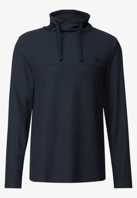 Funnelneck Strukturshirt night blue