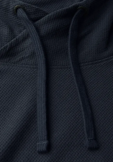 Funnelneck Strukturshirt night blue