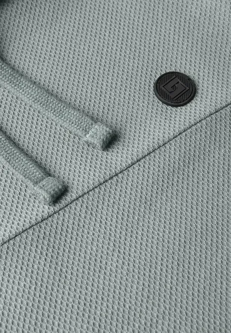 Funnelneck Strukturshirt silver green