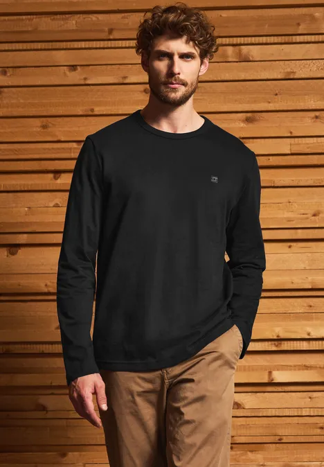 Softes Langarmshirt Black
