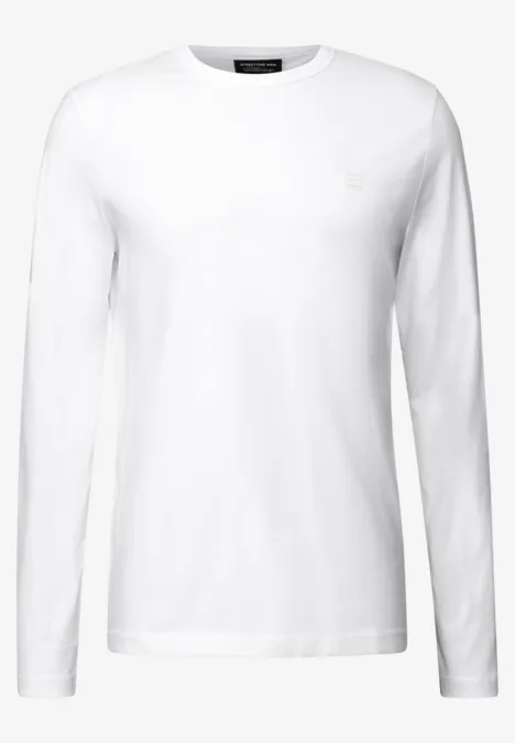 Softes Langarmshirt bright white