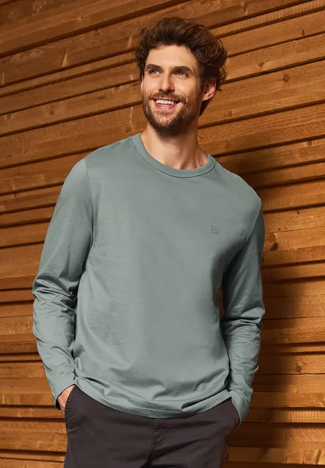 Softes Langarmshirt silver green