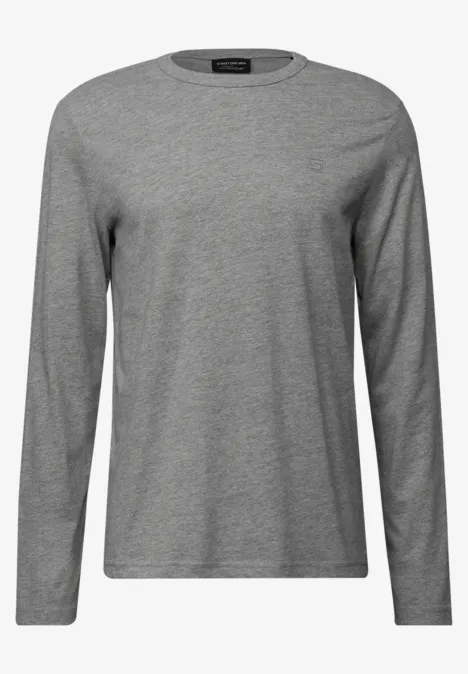Softes Langarmshirt metal grey melange