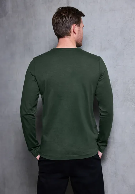 Zacht shirt met lange mouwen soft olive green