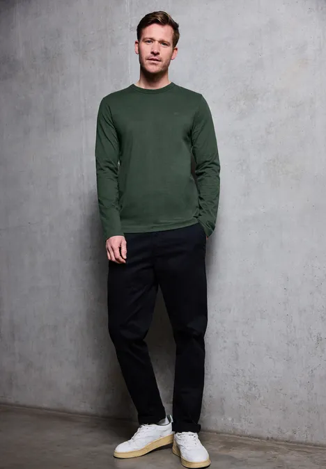 Zacht shirt met lange mouwen soft olive green