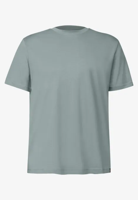 Basic T-Shirt in Unifarbe silver green