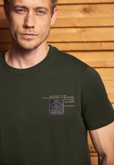 T-Shirt mit Print dark olive green