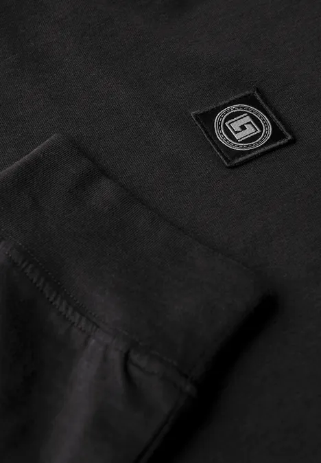 Softes Kapuzen-Shirt basic black
