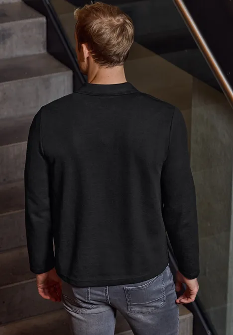 Poloshirt met rits Black