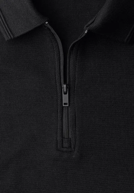 Poloshirt met rits Black