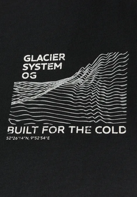 Basic Shirt met borstprint Black