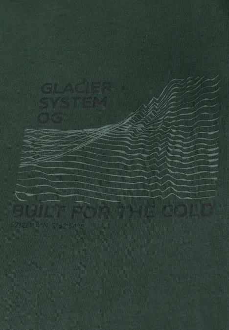 Basic Shirt met borstprint null