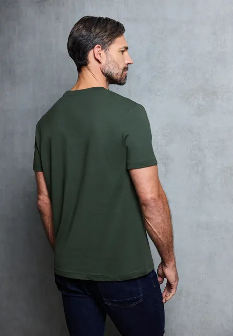 Basic Shirt met print aan de voorkant null