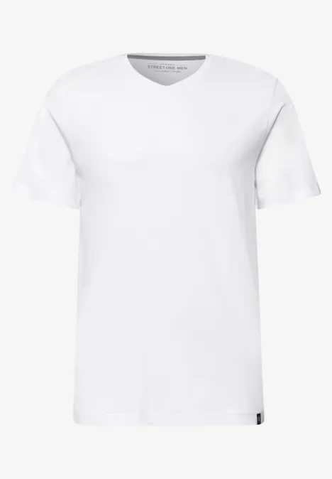 Basic V-Neck T-Shirt White
