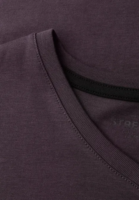 Basic V-Neck T-Shirt bordeaux red
