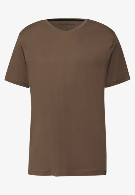 Basic V-Neck T-Shirt deep brown
