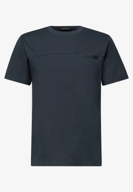 T-Shirt mit Brusttasche nocturnal blue
