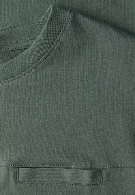 T-Shirt mit Brusttasche timeless green