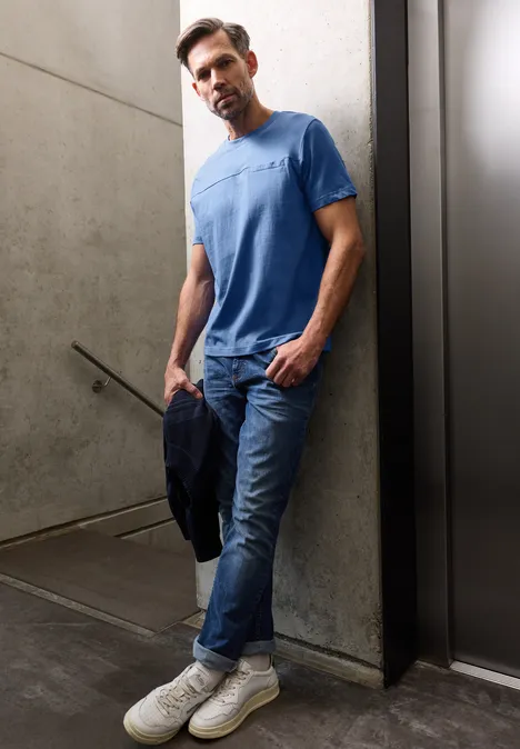 T-shirt avec poche poitrine authentic blue