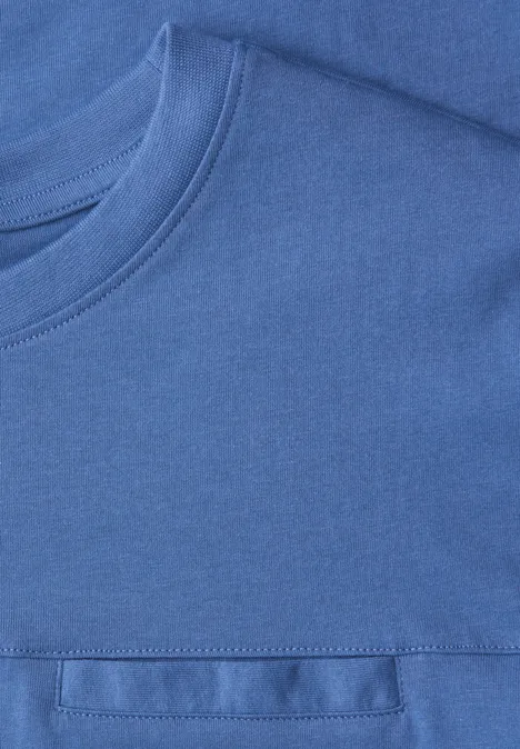 T-shirt avec poche poitrine authentic blue