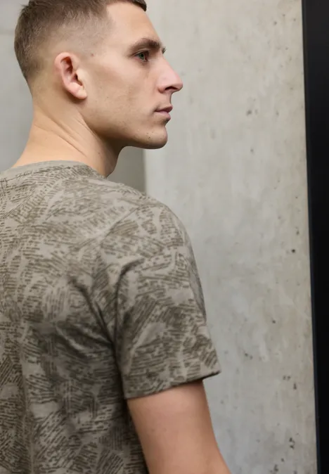 T-shirt à motifs granite beige