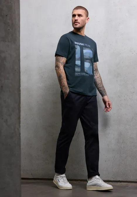 Shirt met print aan de voorkant nocturnal blue