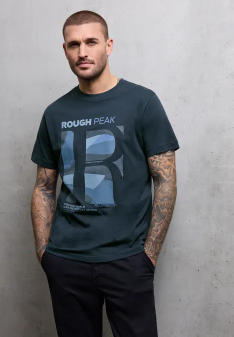 Shirt met print aan de voorkant nocturnal blue