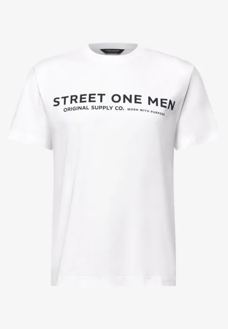 T-Shirt mit Logo-Print bright white