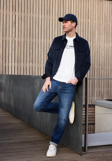 T-Shirt mit Logo-Print bright white