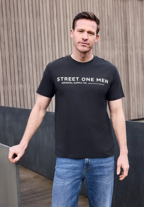 T-Shirt mit Logo-Print dark ink blue T-Shirt mit Logo-Print dark ink blue