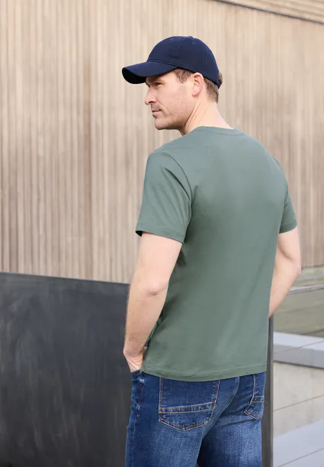 T-Shirt mit Logo-Print dusty mint