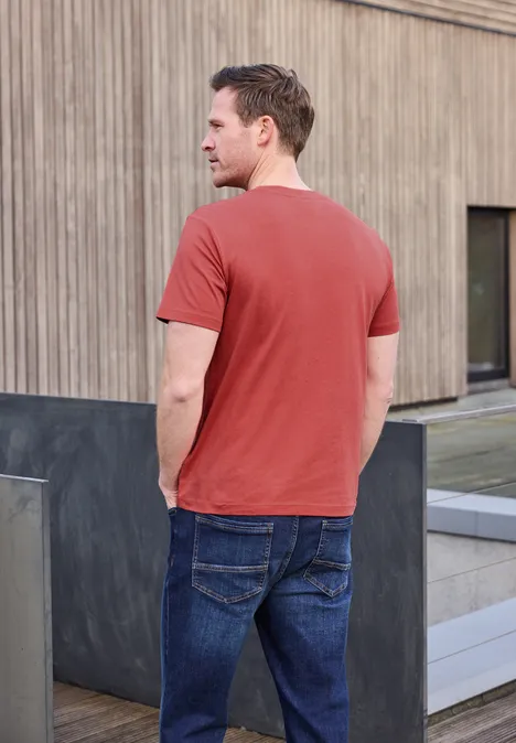 T-Shirt mit Logo-Print dull coral T-Shirt mit Logo-Print dull coral