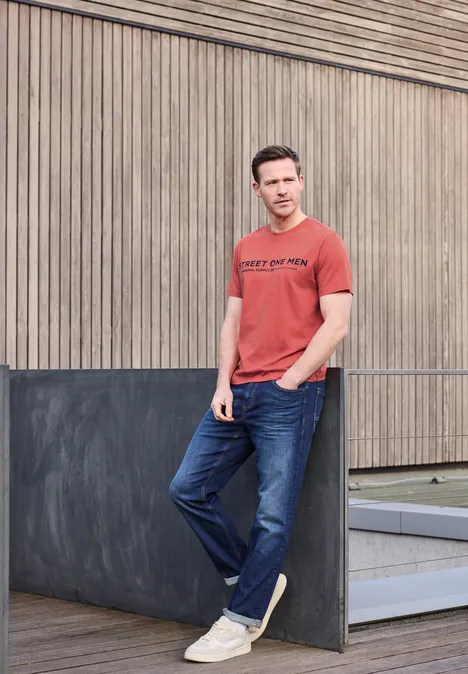 T-Shirt mit Logo-Print dull coral T-Shirt mit Logo-Print dull coral