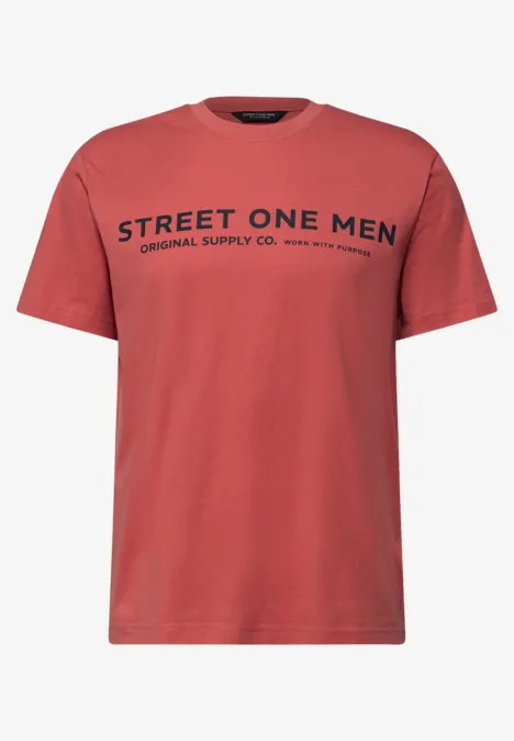 T-Shirt mit Logo-Print dull coral T-Shirt mit Logo-Print dull coral