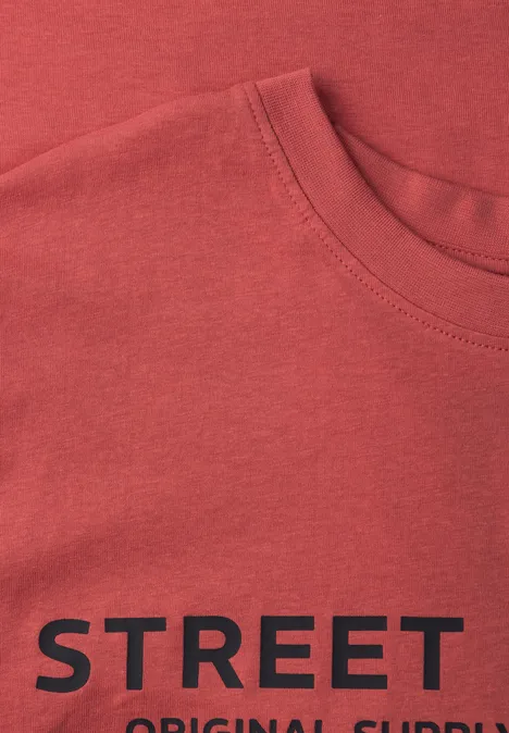 T-Shirt mit Logo-Print dull coral T-Shirt mit Logo-Print dull coral