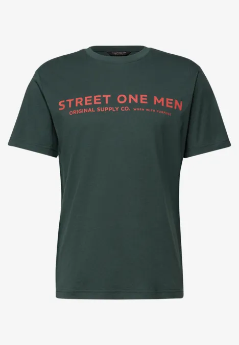 T-Shirt mit Logo-Print sea green