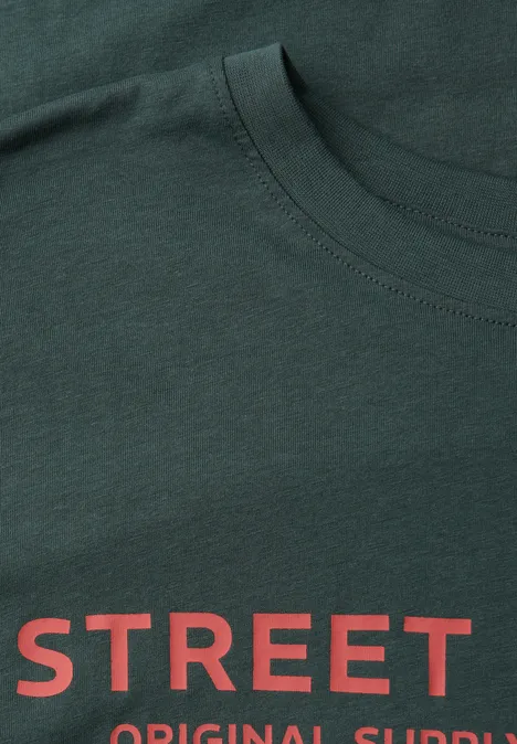 T-Shirt mit Logo-Print sea green
