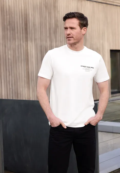 T-Shirt mit Logo-Print bright white