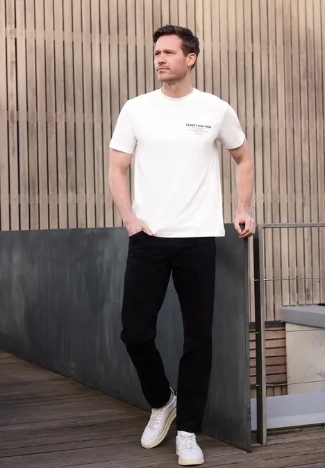 T-Shirt mit Logo-Print bright white